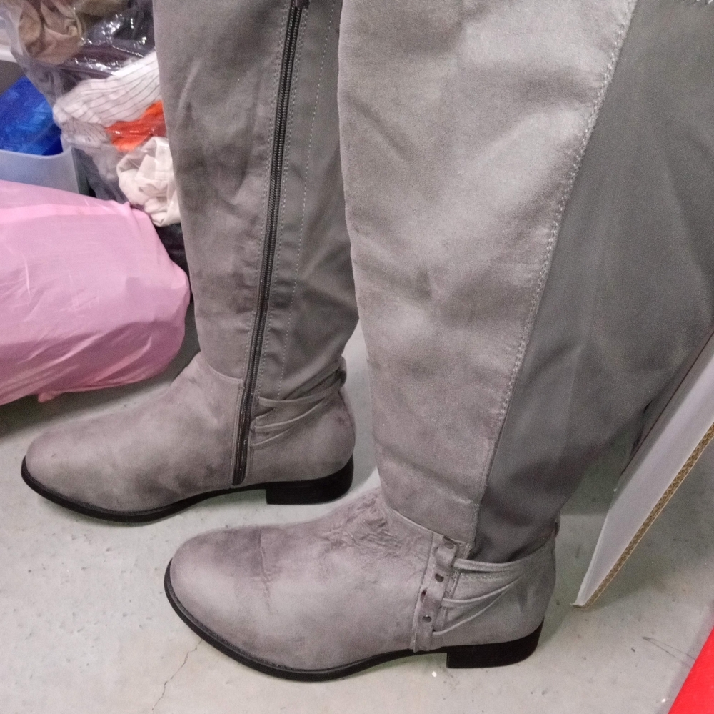 Lane Bryant Phoenix model tall suede boots 9.5